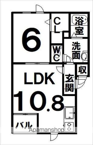 アマンドメゾン(1LDK/3階)の間取り写真