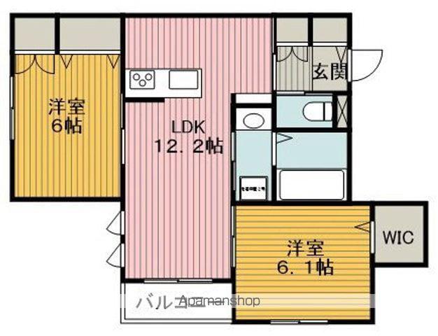 RURBAN396(2LDK/2階)の間取り写真