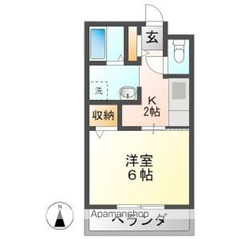 FIORE GIRASOLE(1K/1階)の間取り写真