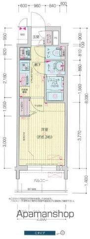 プレサンス新栄アーバンフロー(1K/10階)の間取り写真