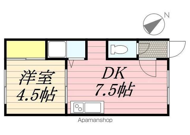 レジデンス深堀(1DK/2階)の間取り写真