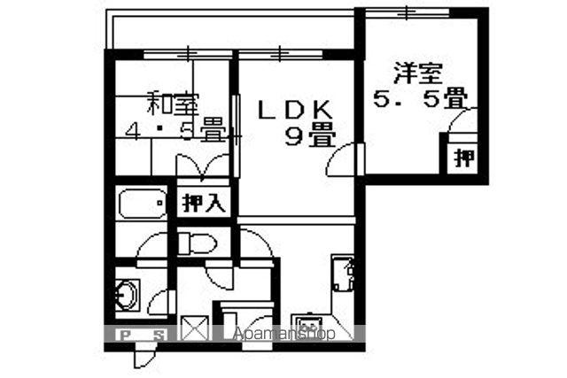 生出マンション(2DK/3階)の間取り写真