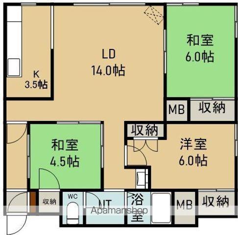 ハイデンス日吉Ⅰ(3LDK/3階)の間取り写真