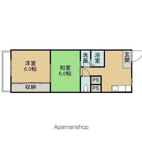 ハイライズ大森(2DK/4階)の間取り写真