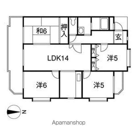 ホワイトレジデンス筒井(4LDK/4階)の間取り写真