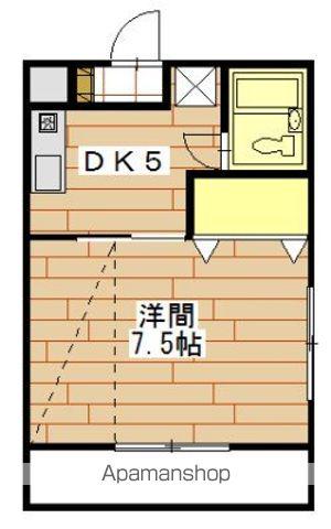 グランパレII(1DK/1階)の間取り写真