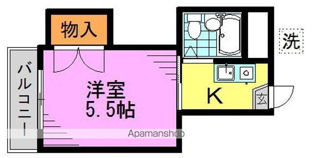 サンタハウス(1K/3階)の間取り写真