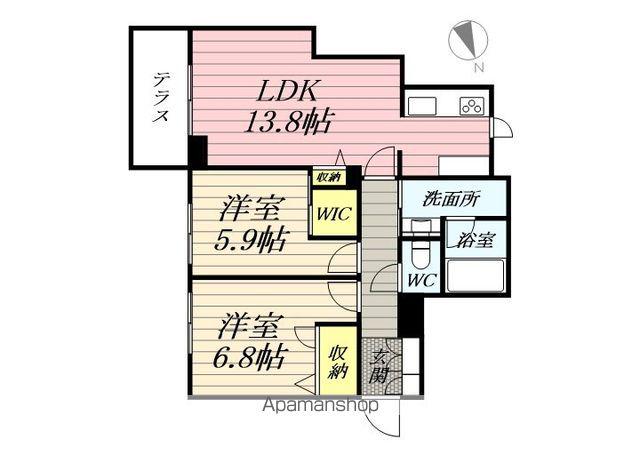 エクラージュ(2LDK/1階)の間取り写真