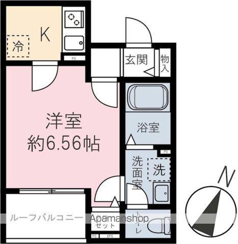 ハイドレンジア(1K/2階)の間取り写真