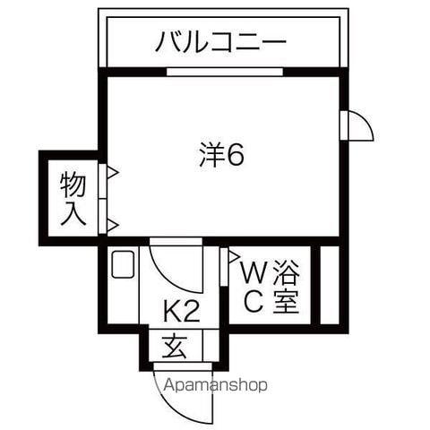 プリンセス泉(1K/7階)の間取り写真