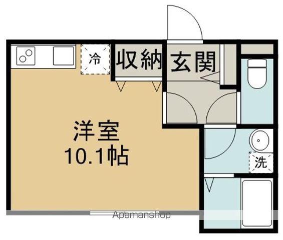 ソレイユ・ルヴァン坂戸(ワンルーム/1階)の間取り写真