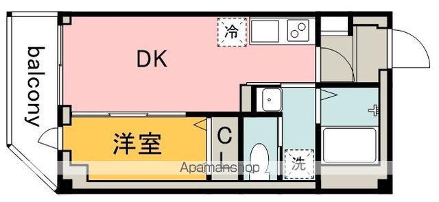 BCASA調布サウス COURT 2ND(1DK/5階)の間取り写真