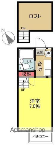 アクアコート2(1K/1階)の間取り写真