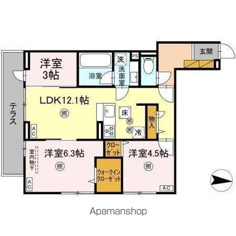 D-KUUTIO(3LDK/1階)の間取り写真