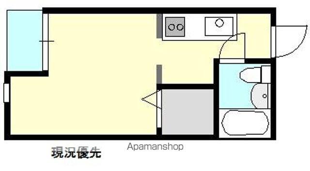 LA新徳田 A(1K/3階)の間取り写真