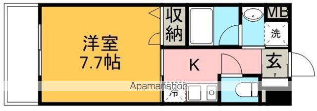 アミティ本川越(1K/5階)の間取り写真