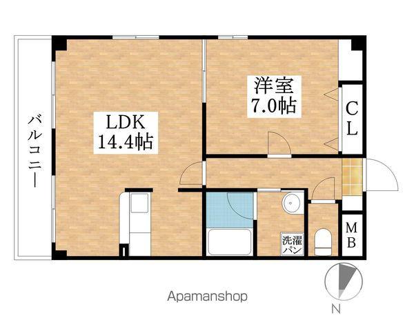 プリミエール外山(1LDK/2階)の間取り写真