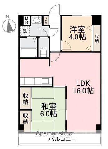 ハイクレスト高松(2LDK/12階)の間取り写真