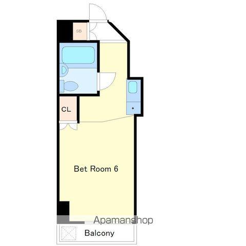スカイコート横浜子安(ワンルーム/5階)の間取り写真