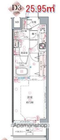 クレヴィスタ練馬桜台Ⅱ(1K/4階)の間取り写真