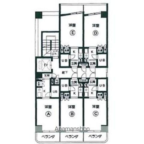シェスタ桜山(1K/3階)の間取り写真