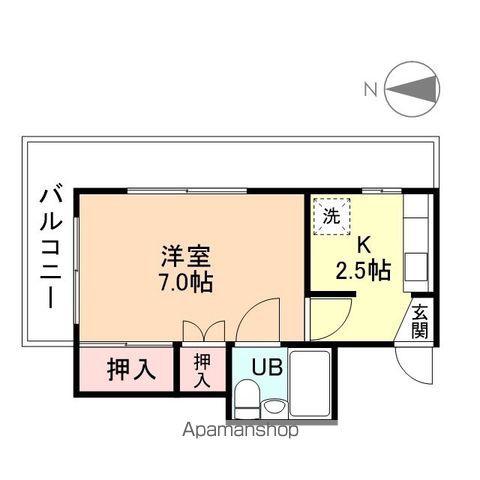 サークルパレス元町(1K/4階)の間取り写真