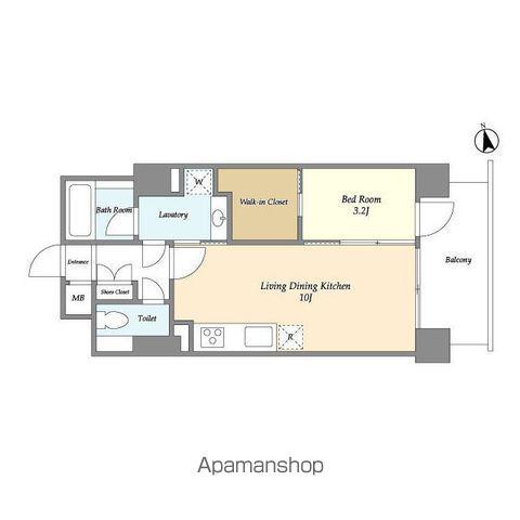エルスタンザ白金台(1LDK/3階)の間取り写真