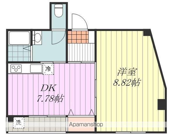 メゾンド永代(1DK/2階)の間取り写真