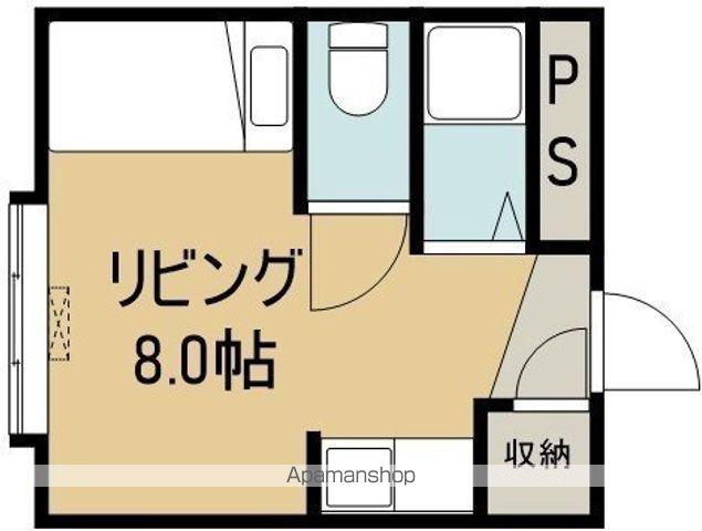 ヴァンベール本通Ⅲ(ワンルーム/2階)の間取り写真