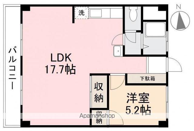 ユミト桜町(1LDK/1階)の間取り写真
