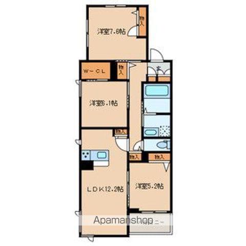 GRANDY VILLA CENTRAL PARK Ⅰ(3LDK/3階)の間取り写真