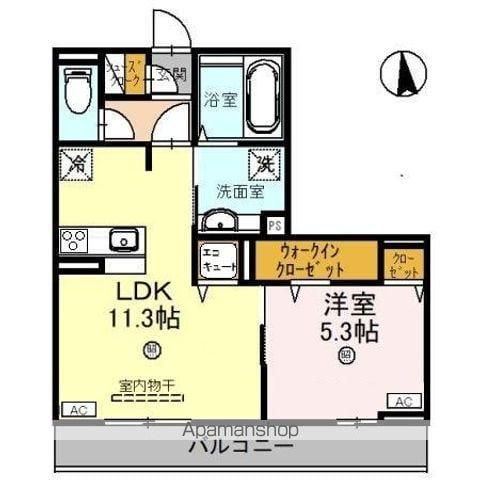 ALHAMBRA DEUX(1LDK/3階)の間取り写真