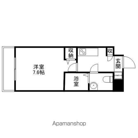 エコロジー鶴舞レジデンス(1K/4階)の間取り写真