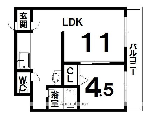 マルクエレガンス3(1LDK/3階)の間取り写真