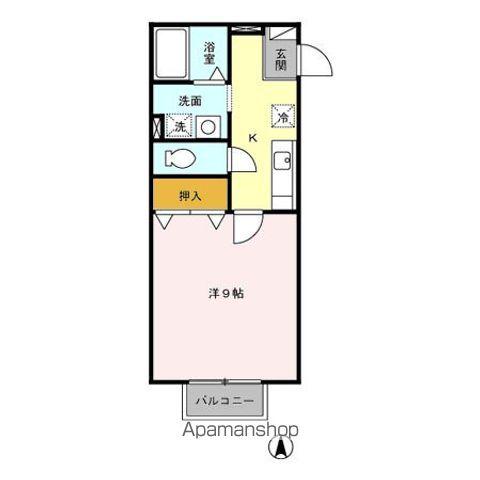 フォレスト旭ヶ丘(1K/2階)の間取り写真