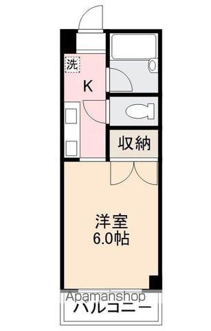 カレッジOZ(1K/4階)の間取り写真
