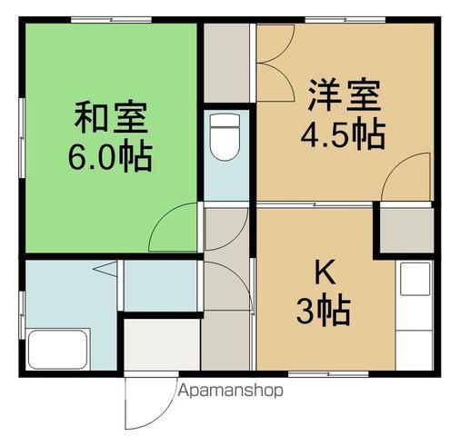 小野アパート(2K/2階)の間取り写真