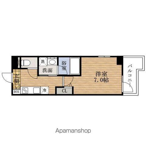 フェールヴィルAWAZA(1K/8階)の間取り写真
