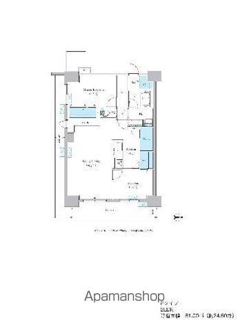 グランセジュール大国町(2LDK/13階)の間取り写真