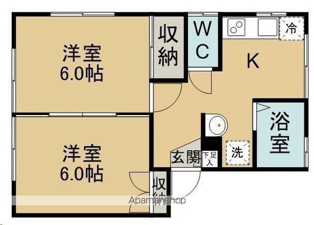 コーポ聖(2K/1階)の間取り写真