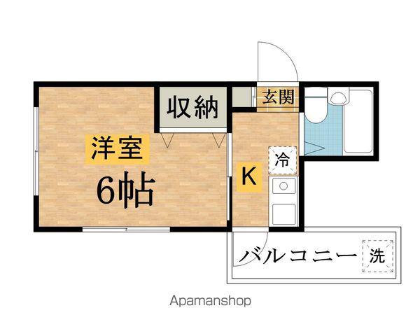 クリアコーポラス(1K/2階)の間取り写真