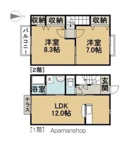 ＧＡＲＤＥＮ　ＶＩＬＬＡＧＥ　Ａ(2LDK)の間取り写真