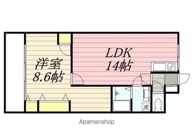 フジエホワイトローザ熊谷(1LDK/3階)の間取り写真