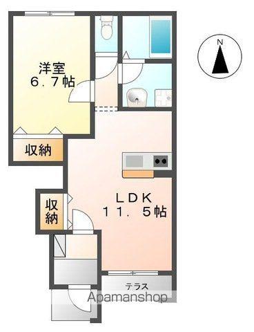 SUN BRIDGE KARASAKI(1LDK/1階)の間取り写真