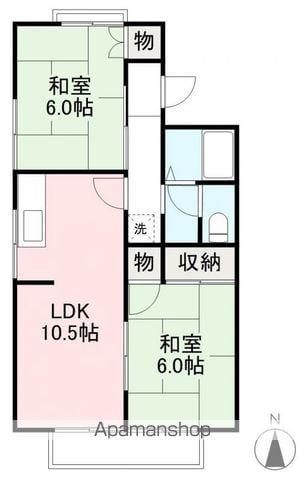 ロイヤルコート屋島ABC(2LDK/1階)の間取り写真