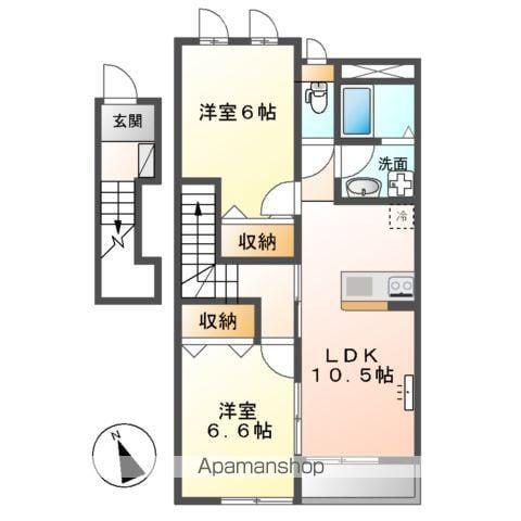 パストラル(2LDK/2階)の間取り写真