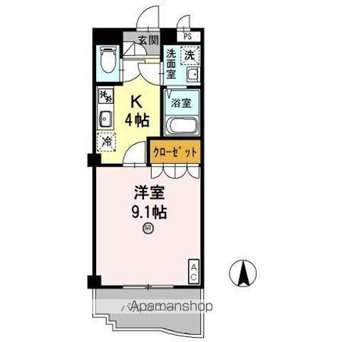 DEARCOURT(1K/3階)の間取り写真