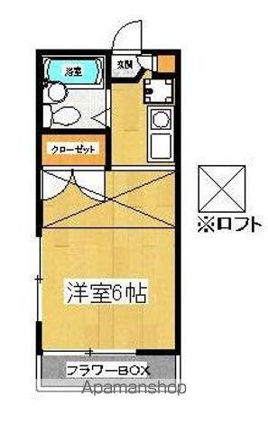 ピュア戸塚(ワンルーム/2階)の間取り写真