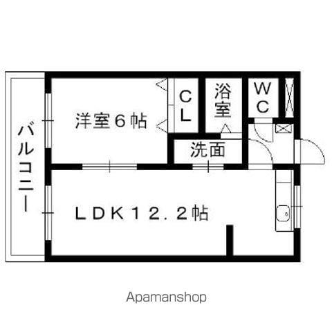 エポック弥生が丘Ⅱ(1LDK/1階)の間取り写真