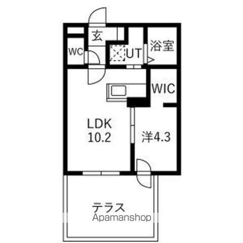南13西7MS(1LDK/1階)の間取り写真